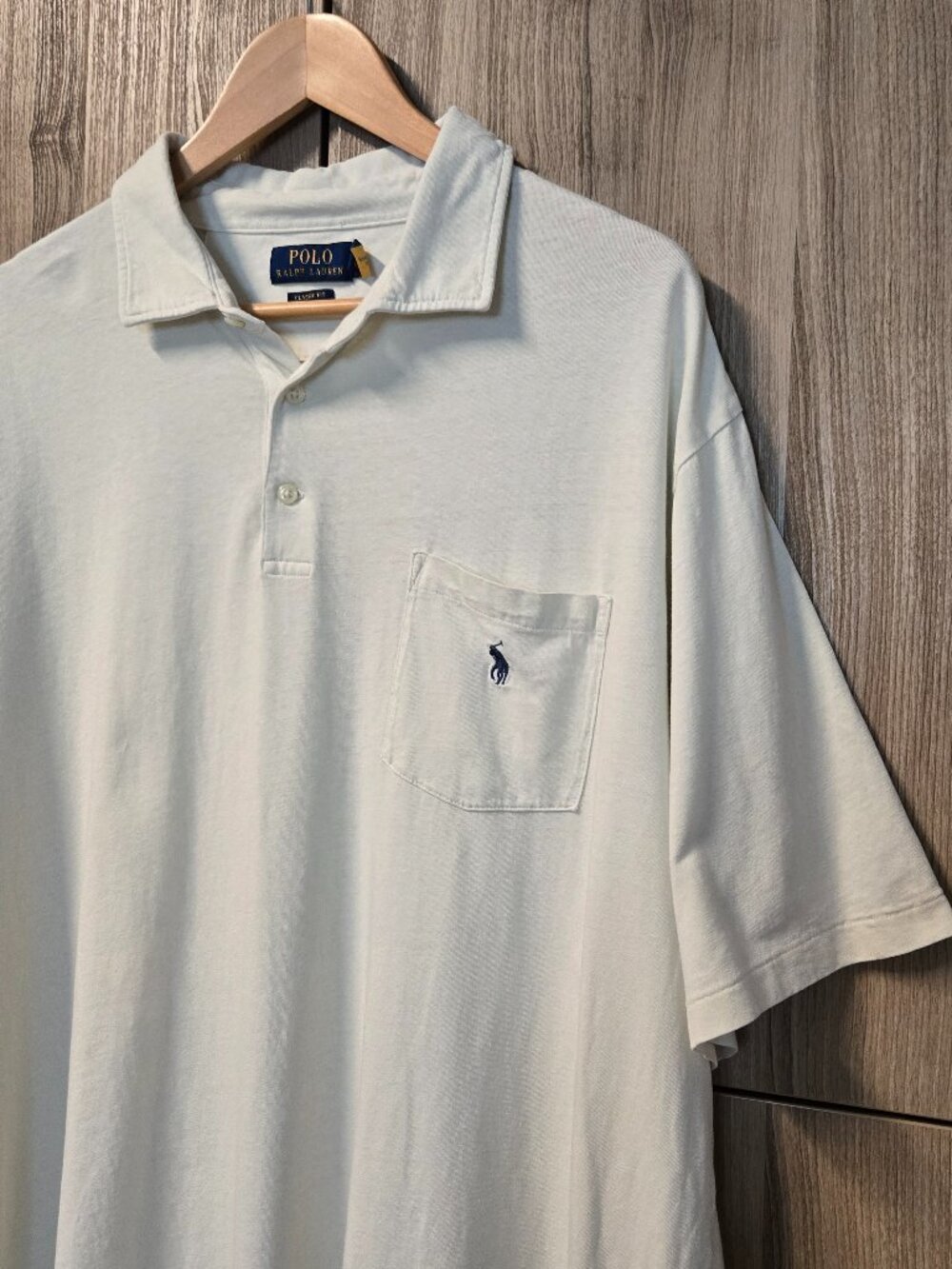 Ralph Lauren Lightweight Polo Men's White Knit One Pocket Embroidered Pony XXL